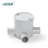Ledes Round Electrical Box Outdoor PVC Joint Boxes 3 Way Deep