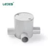 Ledes Round Electrical Box Outdoor Pvc Joint Boxes 3 Way Deep