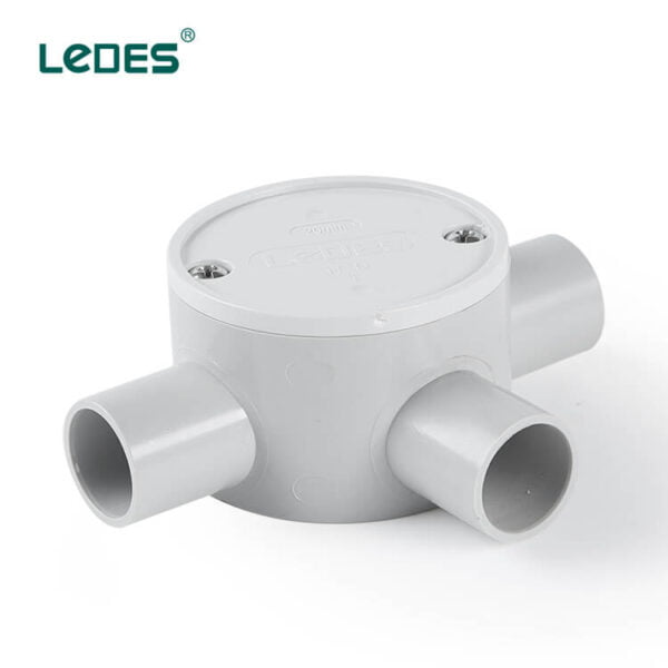 Ledes IEC Certified LSHF Junction Box Outdoor 3 Way Shallow