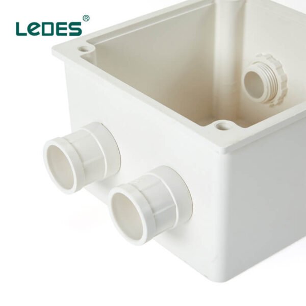 Ledes plastic adaptable box white electrical pipe fittings manufacturer factory supplier wholesale distributor