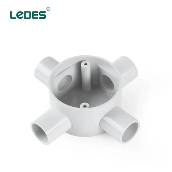 Ledes 4 Way Junction Box Gray Electrical Fitting Manufacturer Brand Wholesaler Distributor Factory Price for Sale Korea Australia Australia Brazil Hongkong Singapore Columbia Uk Spain Sri Lanka Chile Peru New Zealand