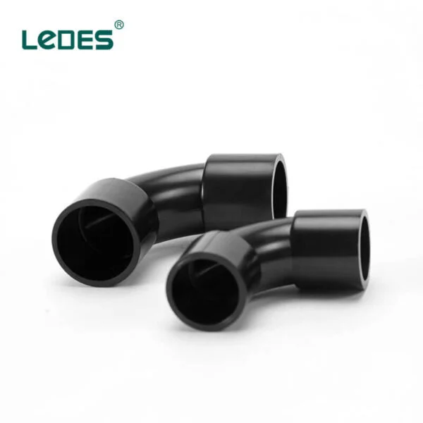 Ledes Electrical Conduit Elbow 45 90 Degree Black Fittings Factory Supplier Wholesale Distributor Bulk Price for Sale Australia New Zealand Spain Uk Columbia Singapore Brazil Korea Malta Peru Chile