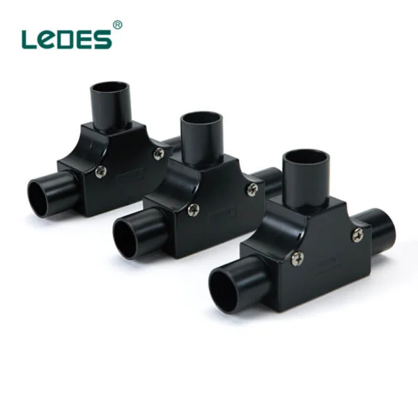 Ledes Inspection Tee Iec Asnzs Certified Conduit Accessories Brand Manufacturer Supplier Wholesaler Distributor Price List Bulk in New Zealand Australian Peru Chile Sri Lanka Spain Columbia Uk Singapore