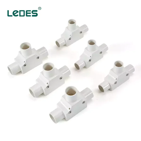 Ledes conduit tees low smoke halogen free conduit fititngs manufacturer brand factroy bulk price