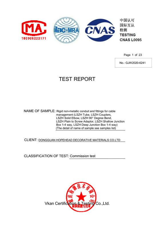 Certifications Ledes The Leading Electrical Conduit Pipe Fitting