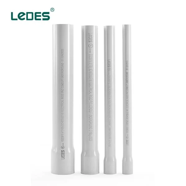 Ledes Schedule 80 Pvc Electrical Conduit Sch 80 Pipe Brand Manufacturer Factory Wholesales Bulk Price Usa Mexico Canda Peru Chile Samoa Malta Korea Singapore Hongkong Spain Columbia