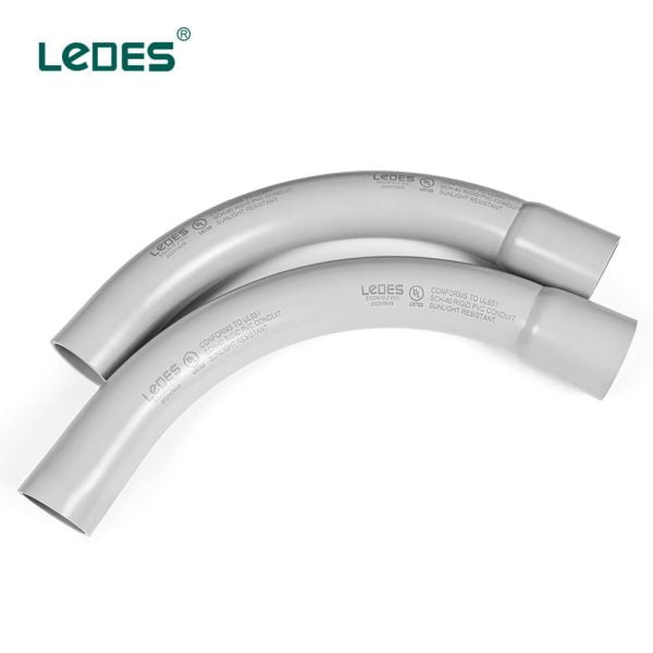 Ledes UL Listed Electrical Elbows 90 Degree Scheudle 40 80 PVC Pipe Fitting Factory Supplier Distributor