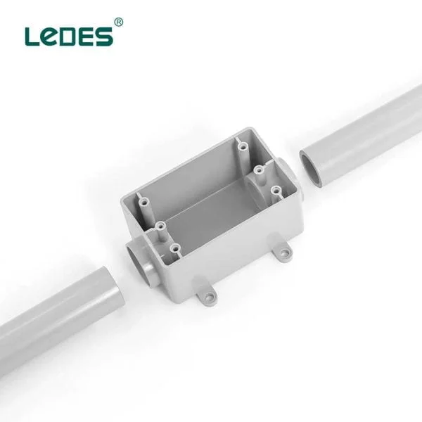 Ledes Electrical 1 Gang Boxes for Schedule 40 80 Pvc Conduit Supplier Brand Factory Wholesaler