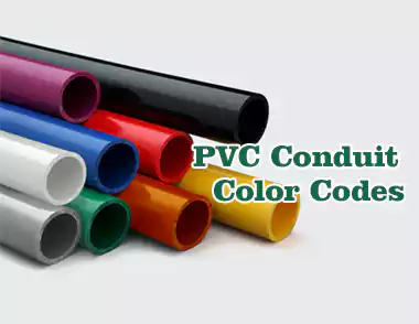 Quais são os códigos de cores para conduítes de PVC